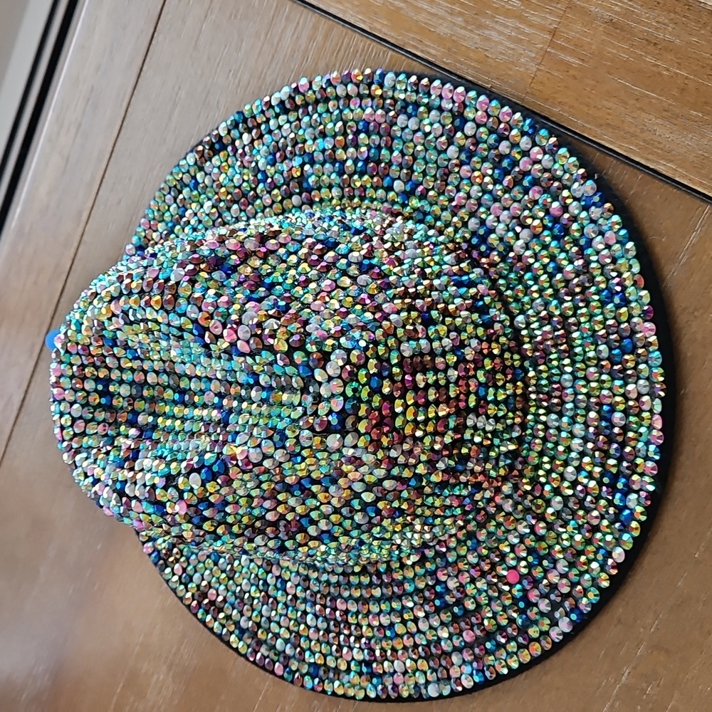 Multicolor Rhinestone Fedora Hat - Picture 10 of 10